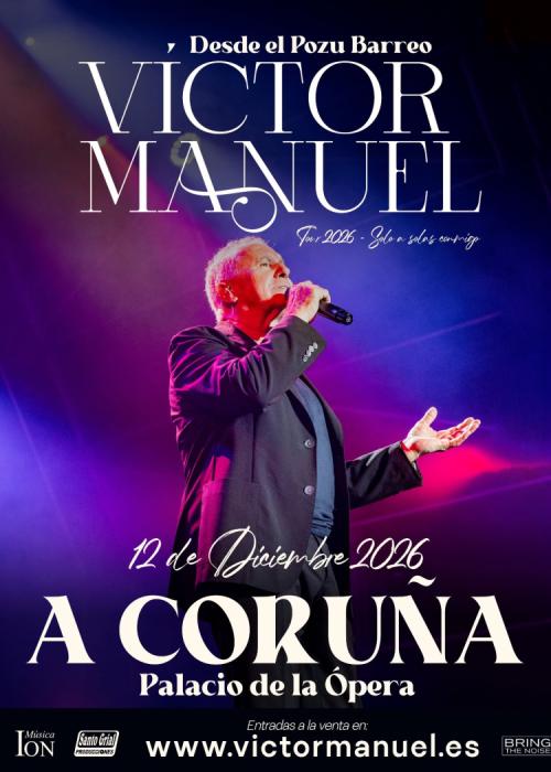 Cartel de Concierto de Victor Manuel en A Coruña