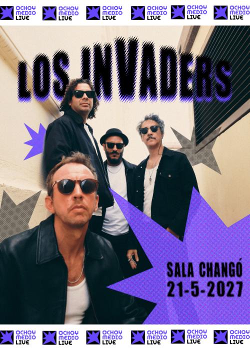 Cartel de Concierto de Los Invaders en Madrid