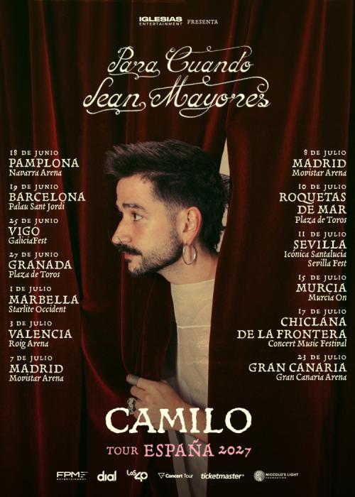 Cartel de Concierto de Camilo en Pamplona