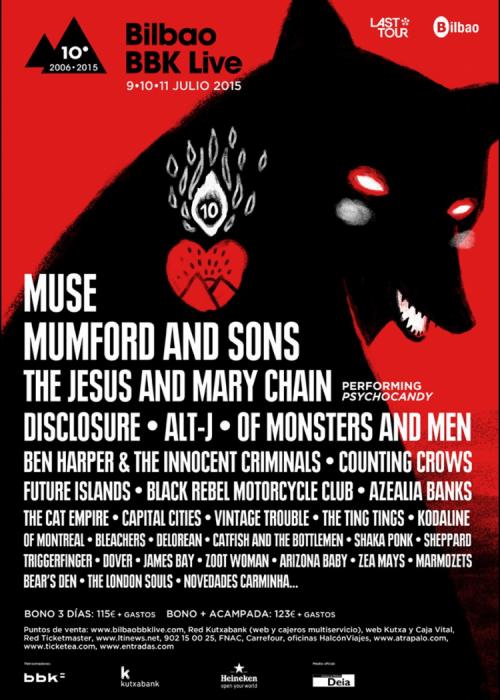 Cartel de Bilbao BBK Live 2015