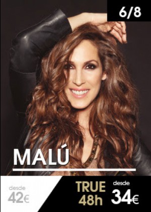 Cartel en baja resolución del Concierto de Malú en Marbella