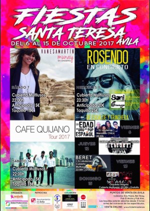 Cartel de Concierto de Rosendo en Ávila