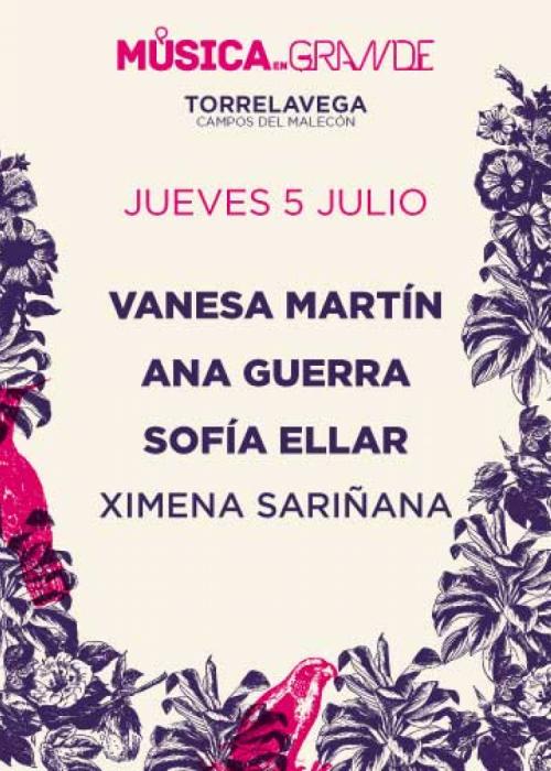 Concierto de Vanesa Martín + Ana Guerra + Sofía Ellar en Torrelavega