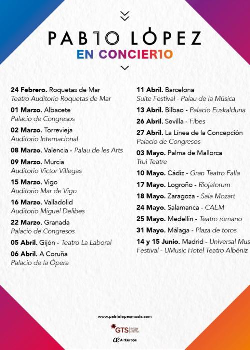 Concierto de Pablo López en Roquetas de Mar