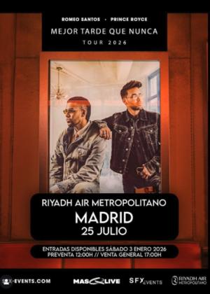 Concierto de Romeo Santos + Prince Royce en Madrid