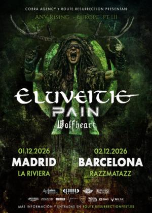 Eluveitie + Pain + Wolfheart en Madrid