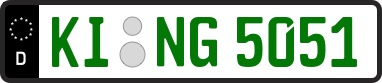 Grüne Kennzeichen Aussehen