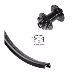 Rodi RYOT 29" MTB Laufrad vorne, 6-Loch Disc