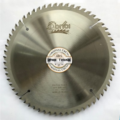  ONCI ELMASLI DAİRE TESTERE BIÇAĞI MDF AHŞAP KESİM 250 Mm X 60 Diş 