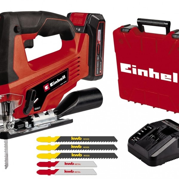 Einhell Dekupaj Testere Akülü (TC-JS 18 Li Kit+1x2,5Ah)+çantalı