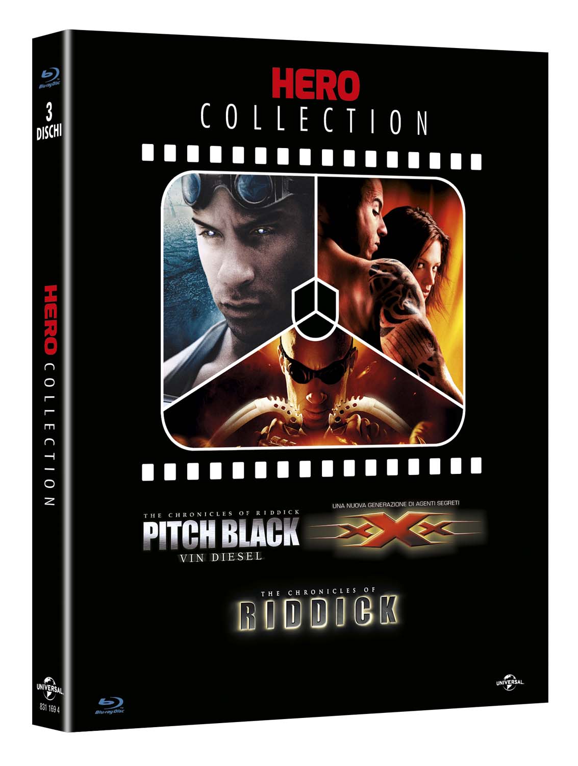 COF.HERO COLLECTION (3 BLU-RAY) PITCH BLACK - XXX - THE CHRONICL COF.HERO COLLECTION (3 BLU-RAY) PITCH BLACK - XXX - THE CHRONICL