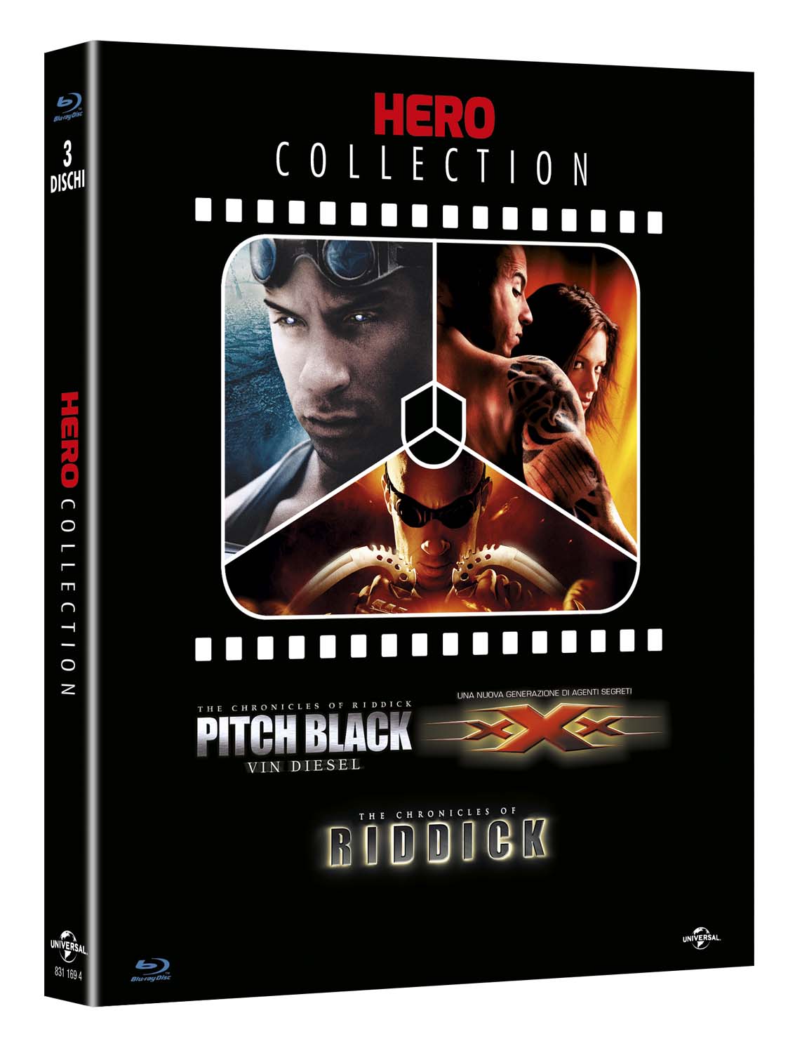 COF.HERO COLLECTION (3 BLU-RAY) PITCH BLACK - XXX - THE CHRONICL - Click Image to Close