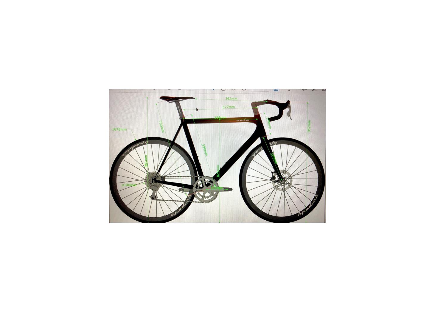 Sarto Carbon Rennrahmen, Disc, Schwarz,Rahmengrösse 56