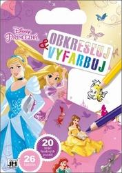 Obkresluj a vybarvuj Disney Princezny