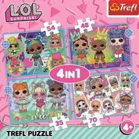 TREFL Puzzle LOL Surprise: Seznamte se s panenkami 4v1 (35,48,54,70 dílků)