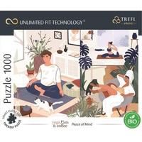 TREFL Puzzle UFT Yoga, Cats & Coffee: Klid v duši 1000 dílků