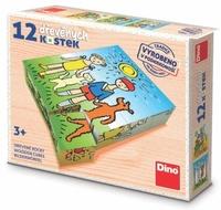 PEJSEK A KOČIČKA 12 Dřevěné kostky