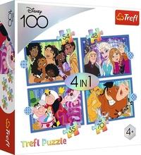 TREFL Puzzle Disney 100 let: Disneyho veselý svět 4v1 (35,48,54,70 dílků)
