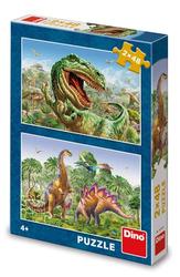 Puzzle Souboj dinosaurů 2x48 dílků