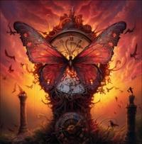 Dřevěné puzzle Magické motýlí hodiny A3