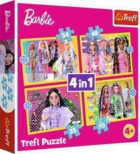 TREFL Puzzle Veselý svět Barbie 4v1 (35,48,54,70 dílků)