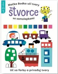 Mačka Bodka učí tvary Štvorce so samolepkami