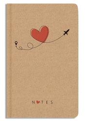 Notes tečkovaný A5 kraft Letadlo