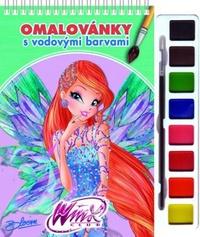 Winx club omalovánka s vodovými barvami a štětcem