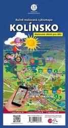 Ručně malovaná cyklomapa Kolínsko