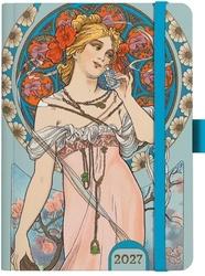 Týdenní diář 2027 A5 Alfons Mucha Modrý