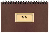 Diář 2027 týdenní na šířku RETRO, vínový