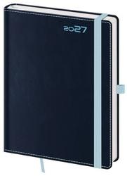 Týdenní diář 2027 B6 Double Blue s poutkem