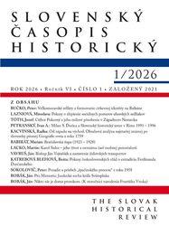 Slovenský časopis historický  1 / 2026