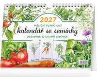 Plánovací kalendář se semínky 2027 - stolní kalendář