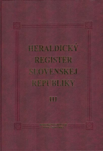 Heraldický register Slovenskej republiky III - 80-7090-675-8