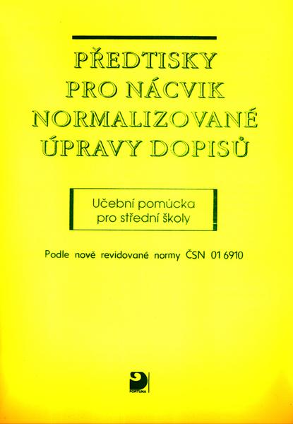 Předtisky pro nácvik normalizované úpravy dopisů - 40-315-0313-X