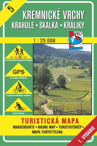 Kremnické vrchy Krahule, Skalka, Králiky 1 : 25 000 - 60-03-32177-6
