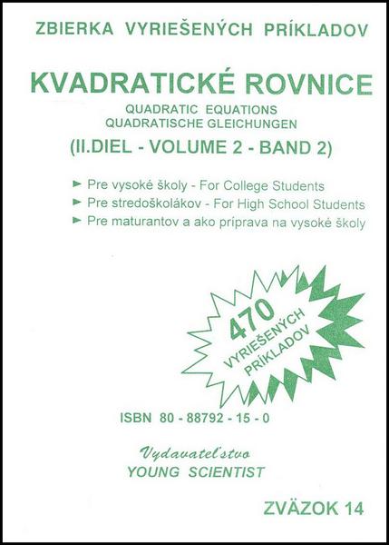 Levně Kvadratické rovnice II.diel