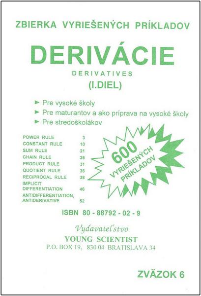 Derivácie I.diel - 978-80-88792-02-4