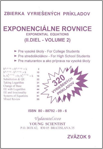 Exponenciálne rovnice 2 - 978-80-88792-09-3
