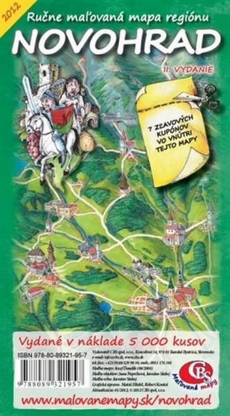 Ručne maľovaná mapa regiónu Novohrad - 978-80-89321-95-7