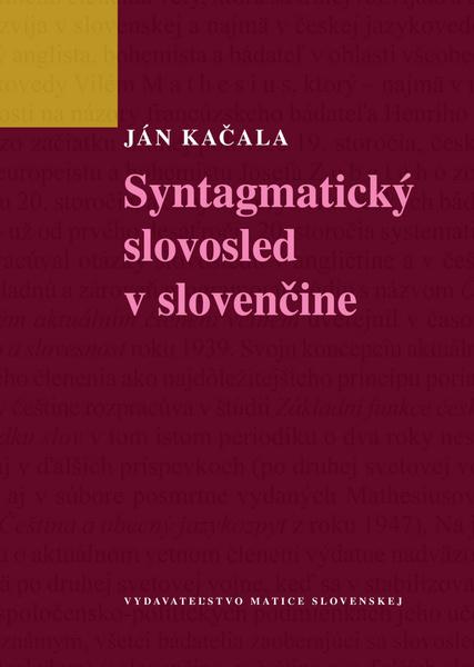 Syntagmatický slovosled v slovenčine - 978-80-8115-130-9