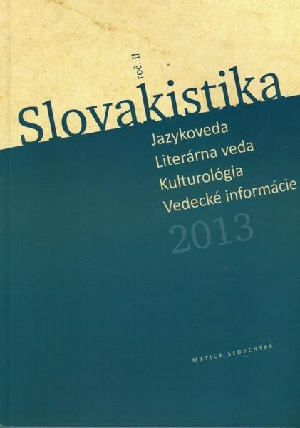 Slovakistika 2013 - 978-80-8128-098-6