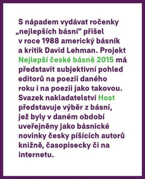 Nejlepší české básně 2015 - 978-80-7491-555-0