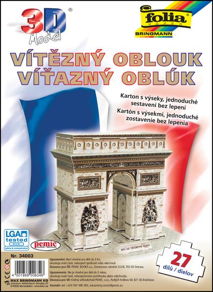 Levně Folia 3D puzzle Vítězný oblouk 27 ks