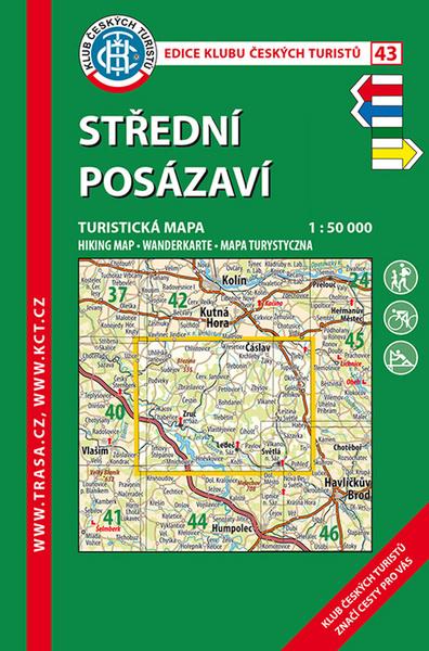 KČT 43 Střední Posázaví 1:50 000 - 9788073244460