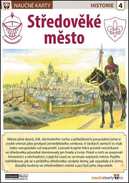 Naučné karty Středověké město - 978-80-7402-185-5