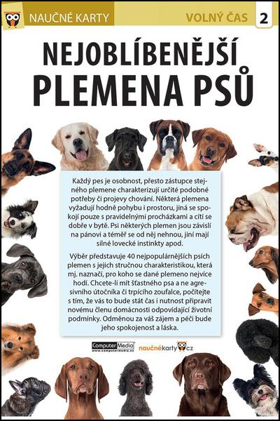 Naučné karty Nejoblíbenější plemena psů - 978-80-7402-245-6