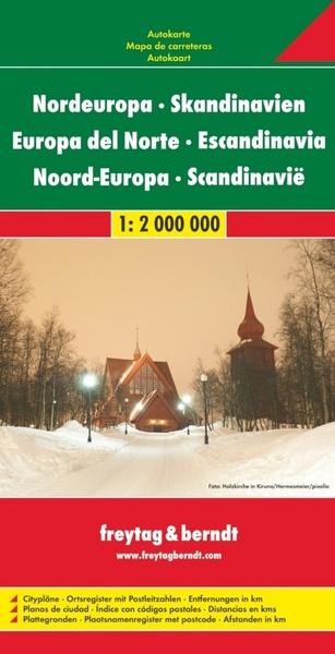 Automapa Skandinávie - Severní Evropa 1:2 000 000