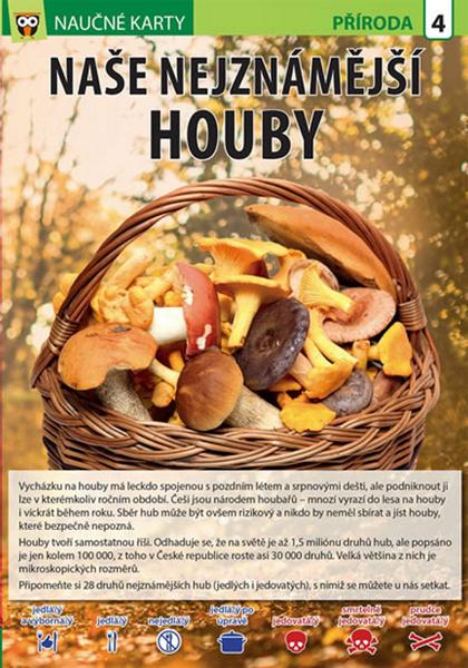 Naučné karty Naše nejznámější houby - 978-80-7402-270-8